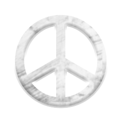 Tandsmycke peace i vitguld