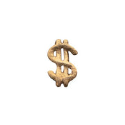 Tandsmycke i form utav ett dollartecken i guld