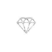 Tandsmycke i form utav en diamant i vitguld